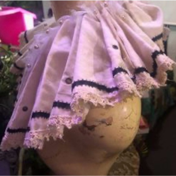 Artist made OOAK Antiqued  Ruffled Ruff Collar, Clown Pierrot, harlequin. - Picture 3 of 11